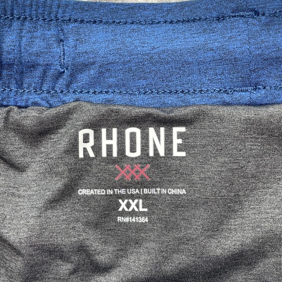 Rhone Shorts Mens XXL 38 x 6" Blue SWIFT KNIT Brief Lined Running 100099 - Picture 2 of 11
